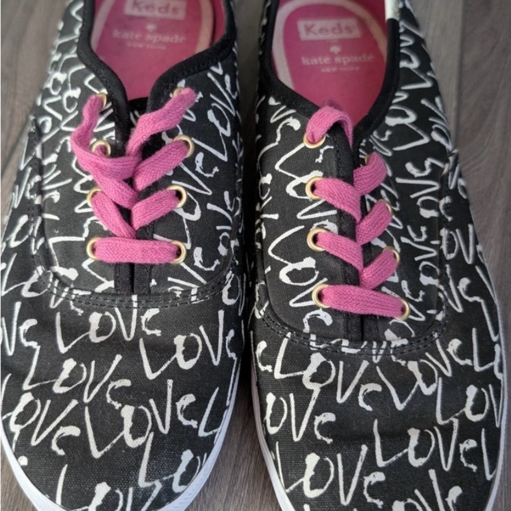Kate Spade Black and Pink Keds Shoes